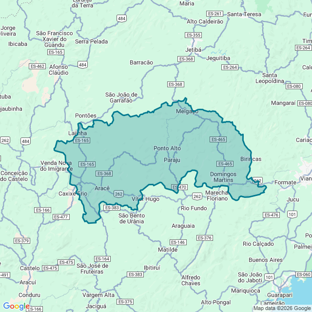 Map of Domingos Martins