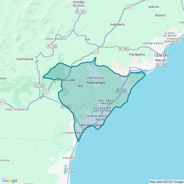 Map of Rio Das Ostras