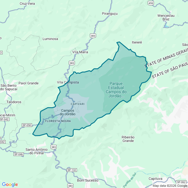 Map of Campos Do Jordão