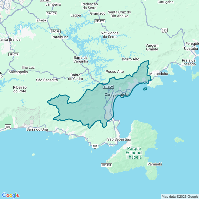 Map of Caraguatatuba