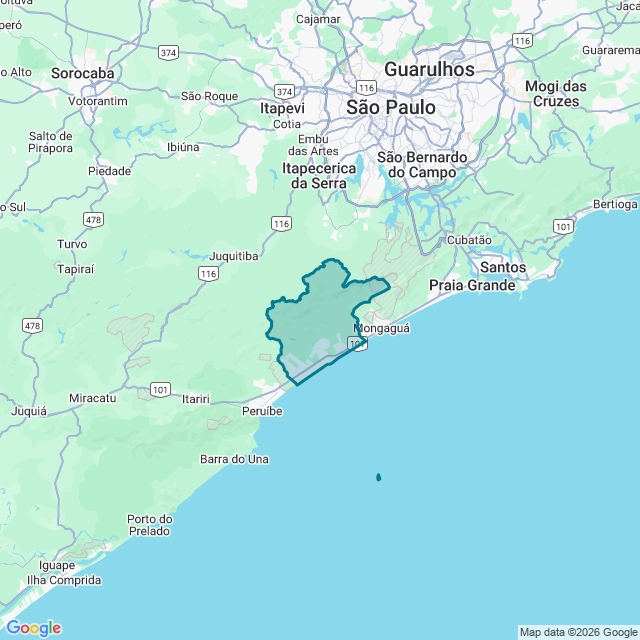 Map of Itanhaém
