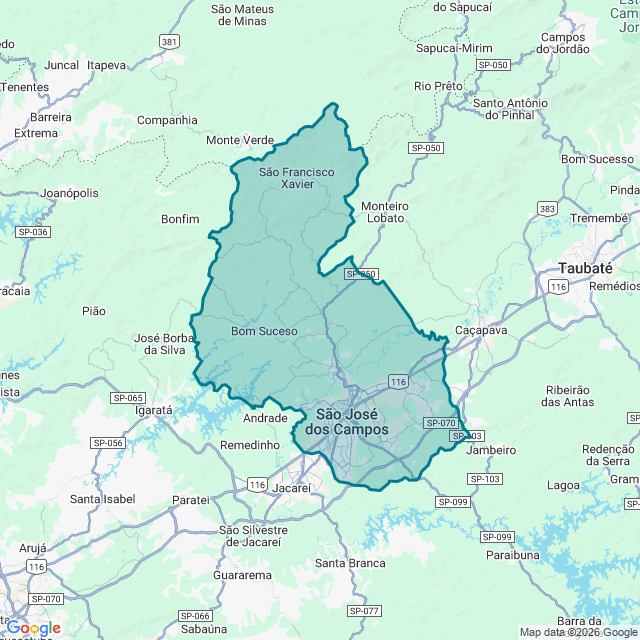 Map of São José Dos Campos