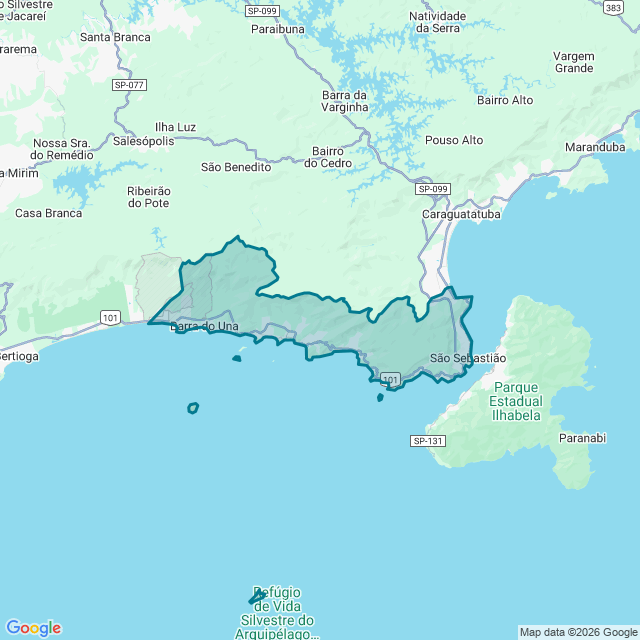 Map of São Sebastião