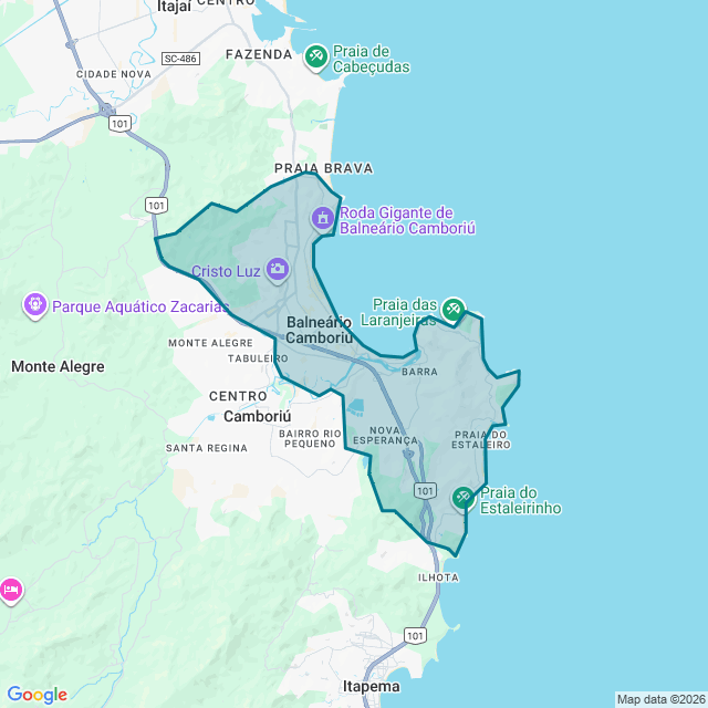 Map of Balneário Camboriú