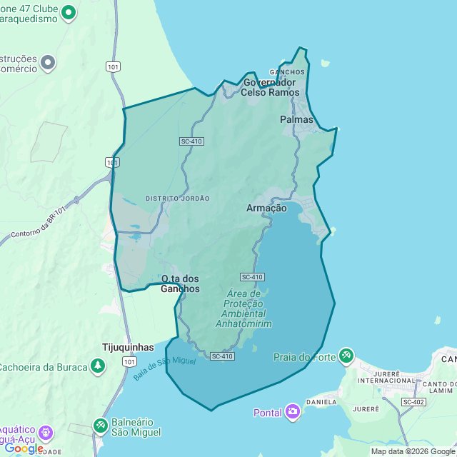 Map of Governador Celso Ramos