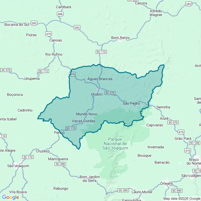 Map of Urubici