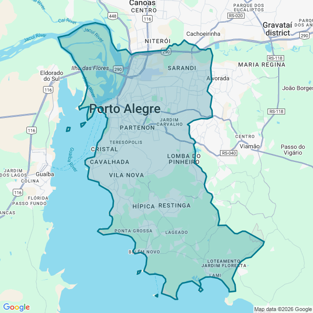 Map of Porto Alegre