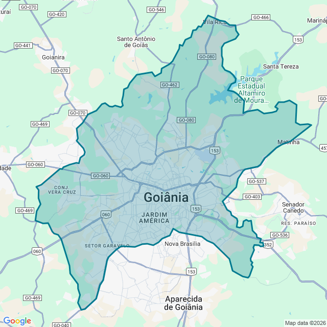Map of Goiânia