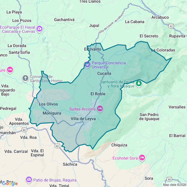 Map of Villa De Leyva