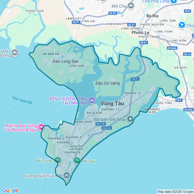 Map of Vung Tau