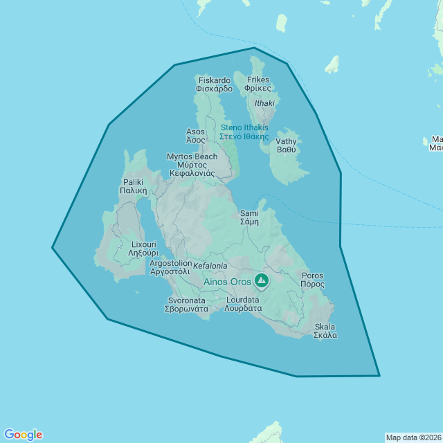 Map of Kefalonia