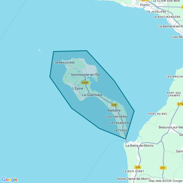 Map of Noirmoutier