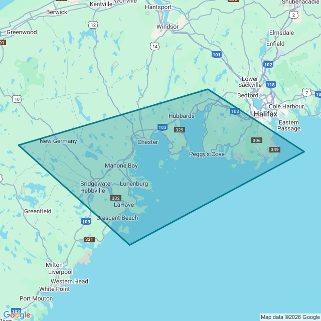 Map of Crescent Beach - Hammonds Plains