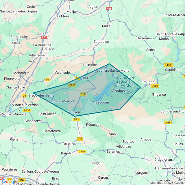Map of Lac De Sainte-Croix