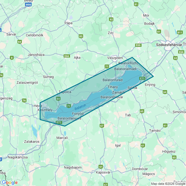 Map of Lake Balaton