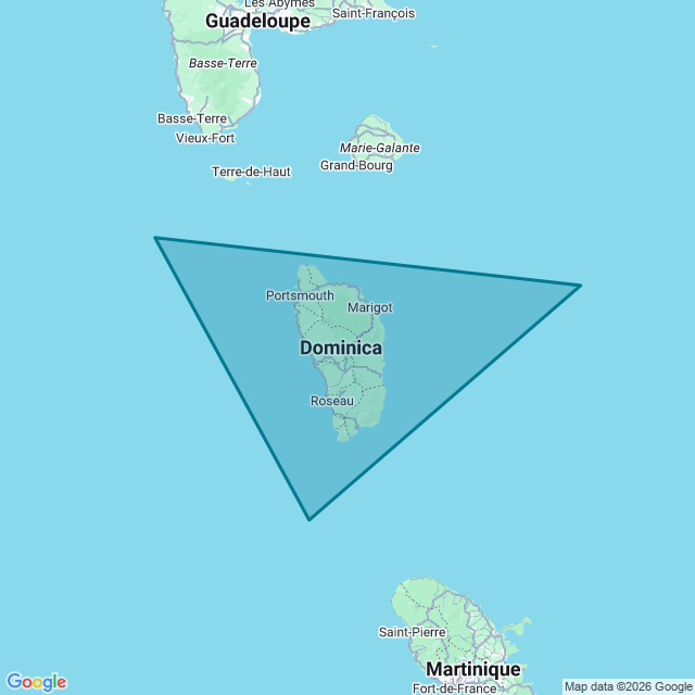 Map of Dominica