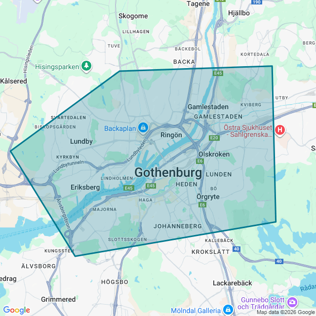 Map of Gothenburg