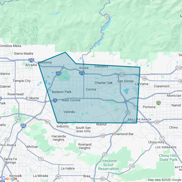 Map of Covina
