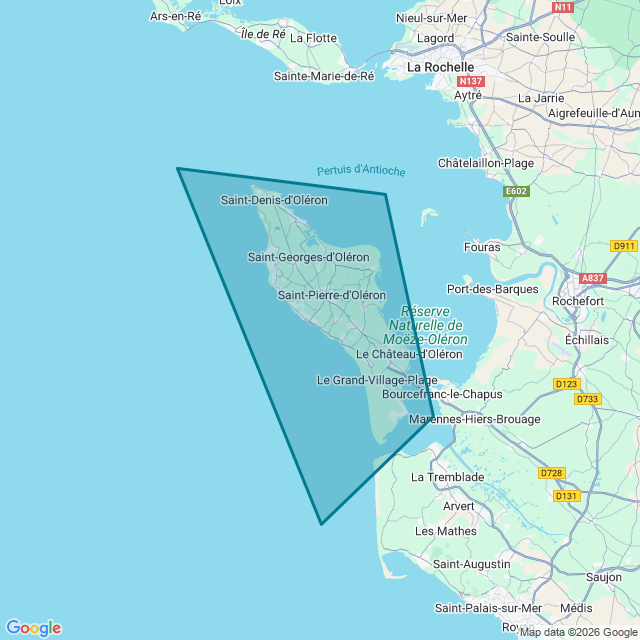 Map of Saint Pierre D'Oléron