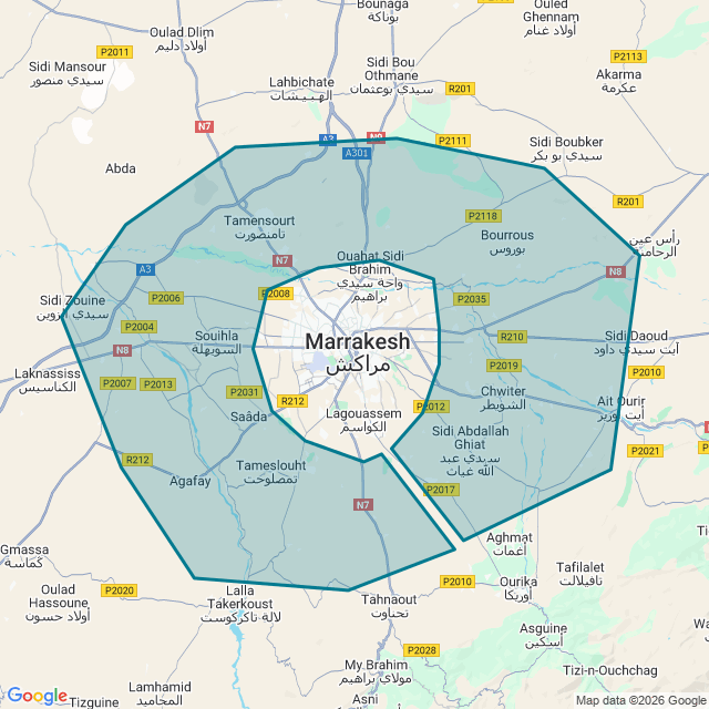 Map of Greater Marrakech