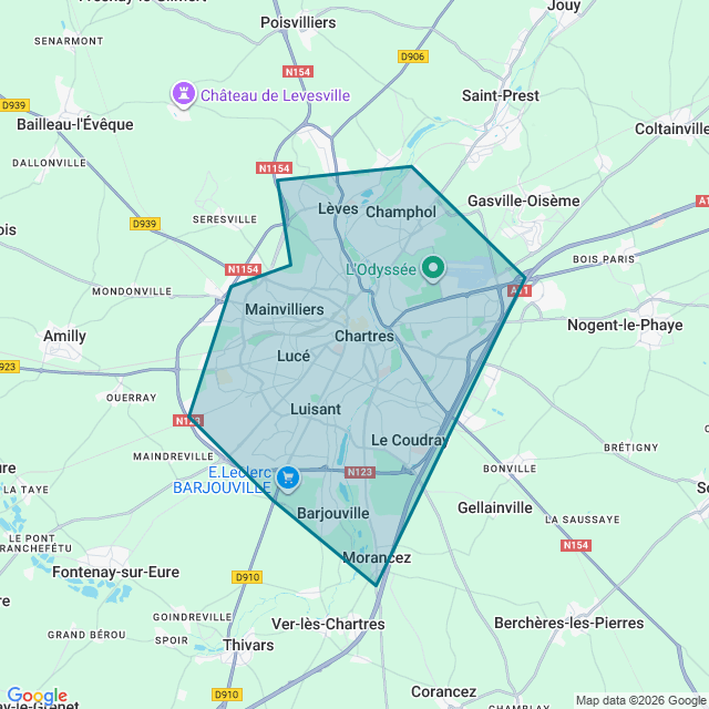 Map of Chartres