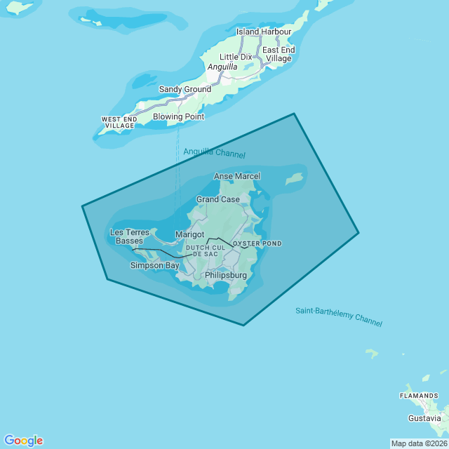 Map of Saint Martin