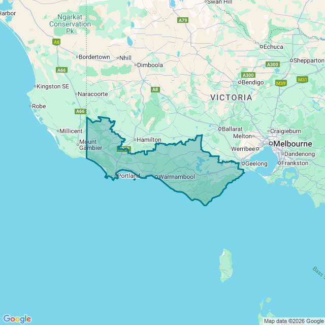 Map of Great Ocean Road