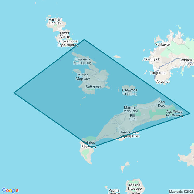 Map of Kalymnos And Kos
