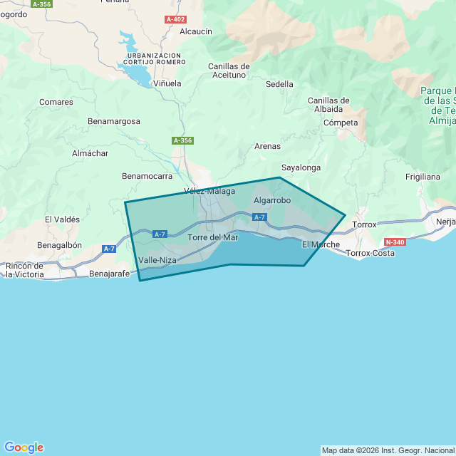 Map of Torre Del Mar