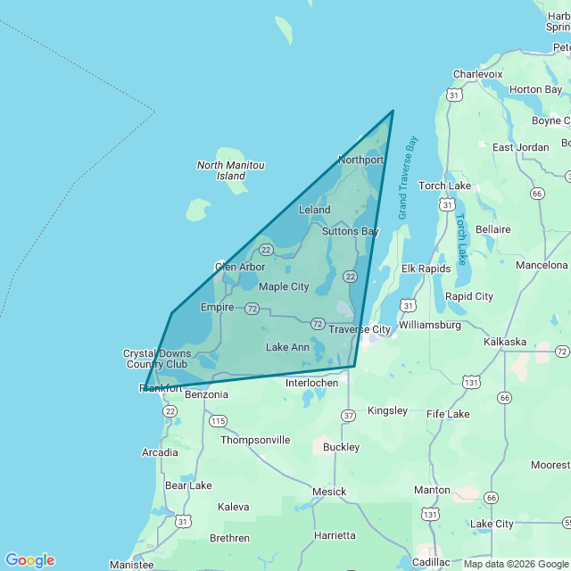 Map of Leelanau Peninsula