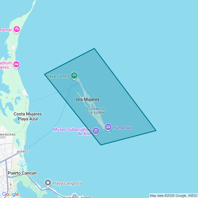 Map of Isla Mujeres