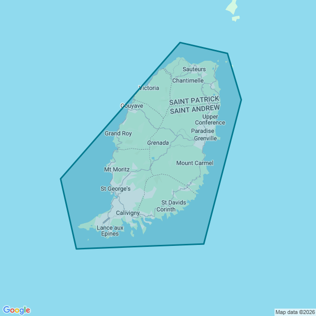 Map of Grenada