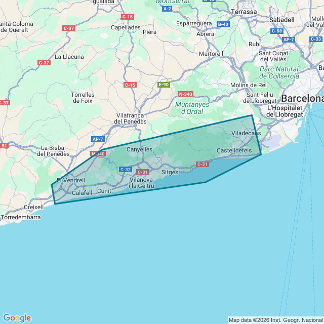 Map of Baix Llobregat