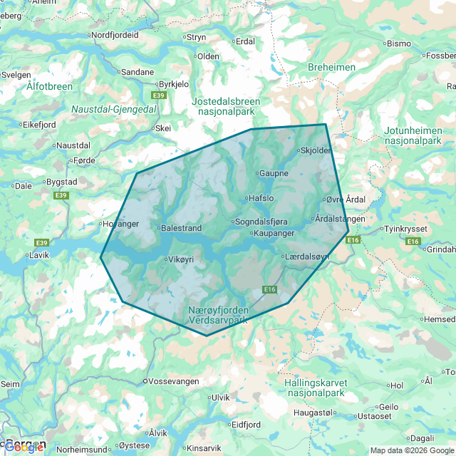Map of Sogndal
