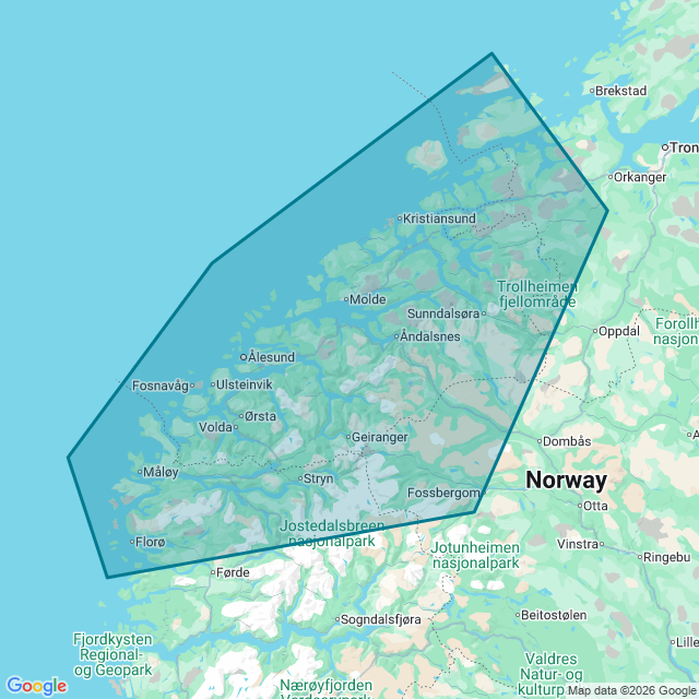 Map of Sunnmøre Og Nordmøre