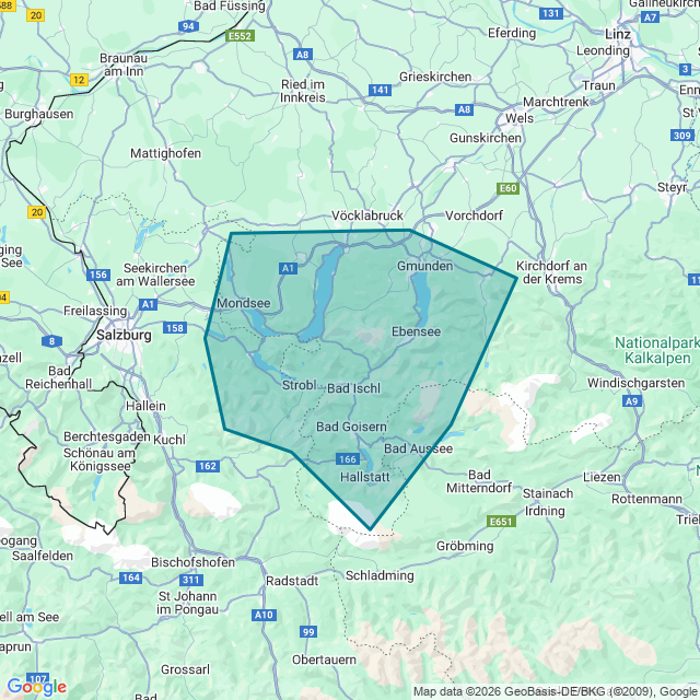 Map of Salzkammergut