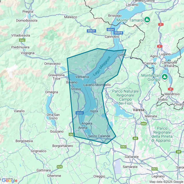 Map of Lake Maggiore
