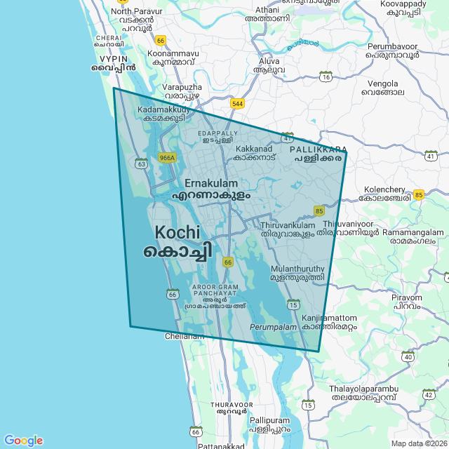 Map of Kochi