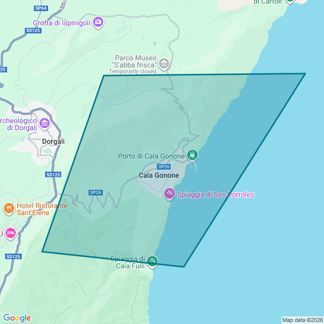 Map of Cala Gonone