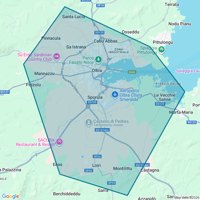 Map of Olbia