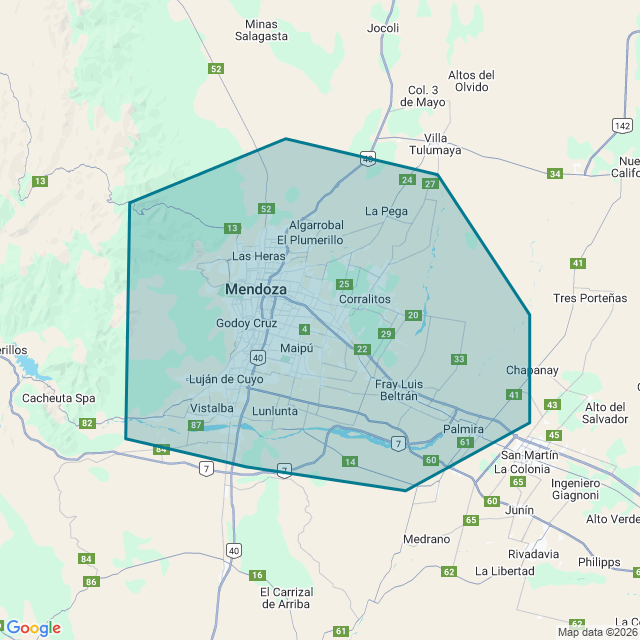 Map of Mendoza
