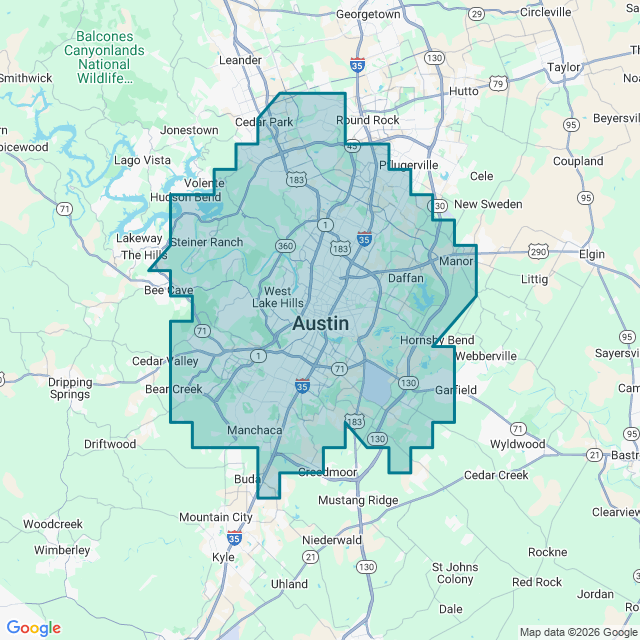 Map of Austin