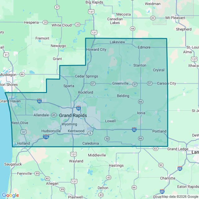 Map of Grand Rapids-Kentwood
