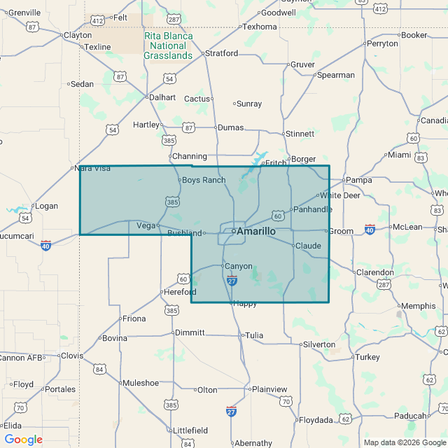 Map of Amarillo