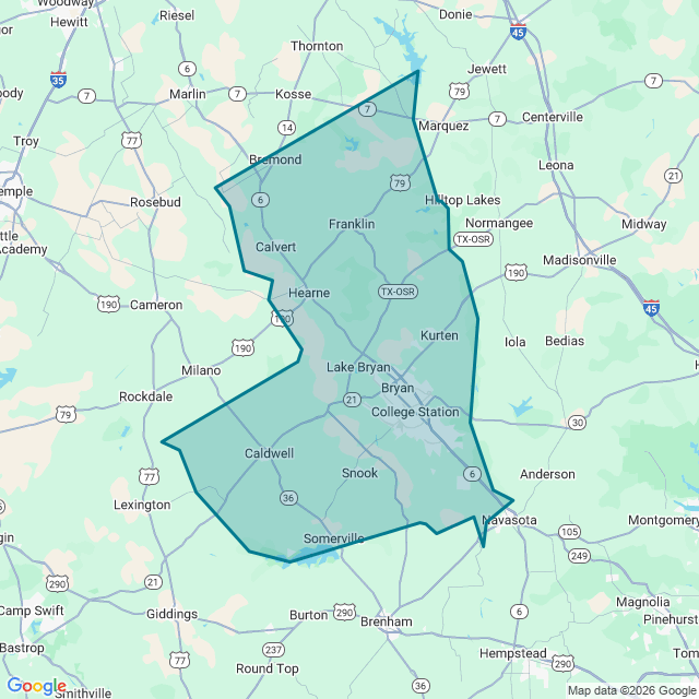 Map of College Station-Bryan