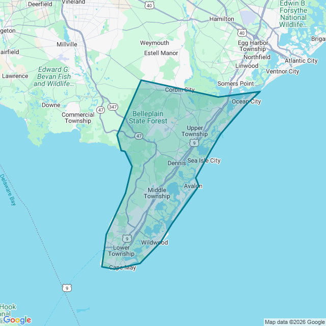 Map of Ocean City
