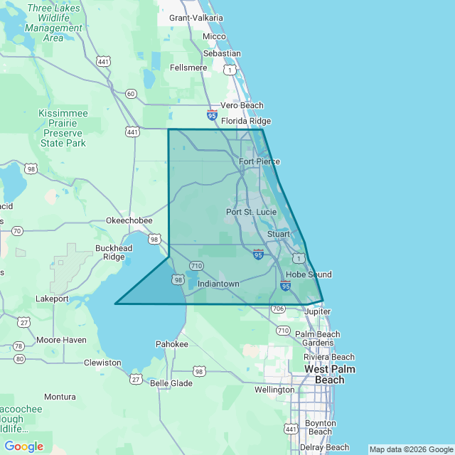 Map of Port St. Lucie