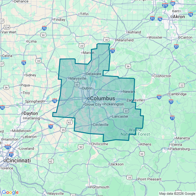 Map of Columbus