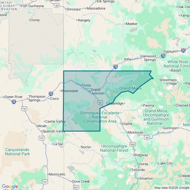 Map of Grand Junction
