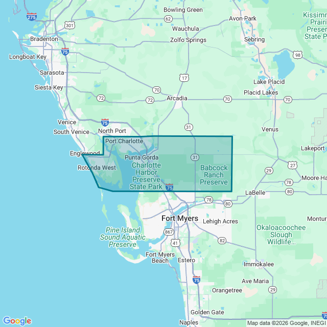 Map of Punta Gorda
